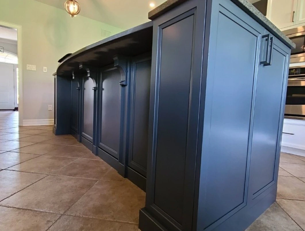 Beautifully refinished kitchen cabinets with flawless modern finish