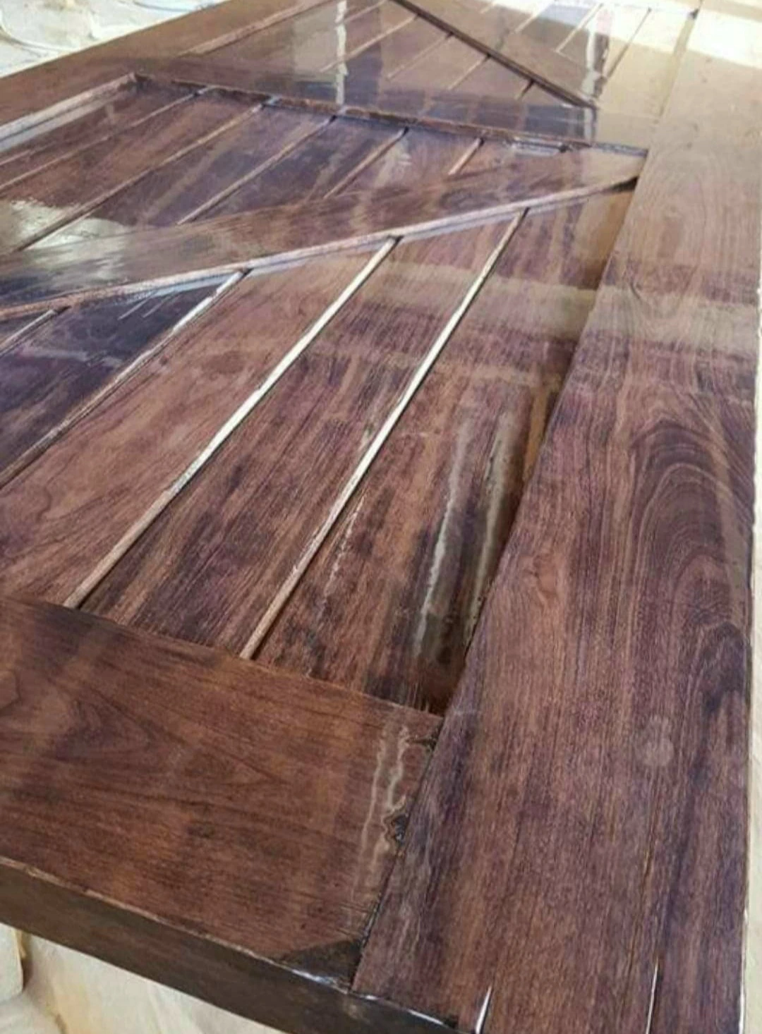 Heritage wood door refinishing